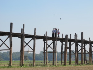 The famous teak foot bridge outside of Mandalay